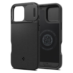 COPERTURA SPIGEN OPTIK ARMOR MAG MAGSAFE IPHONE 16 PRO NERA