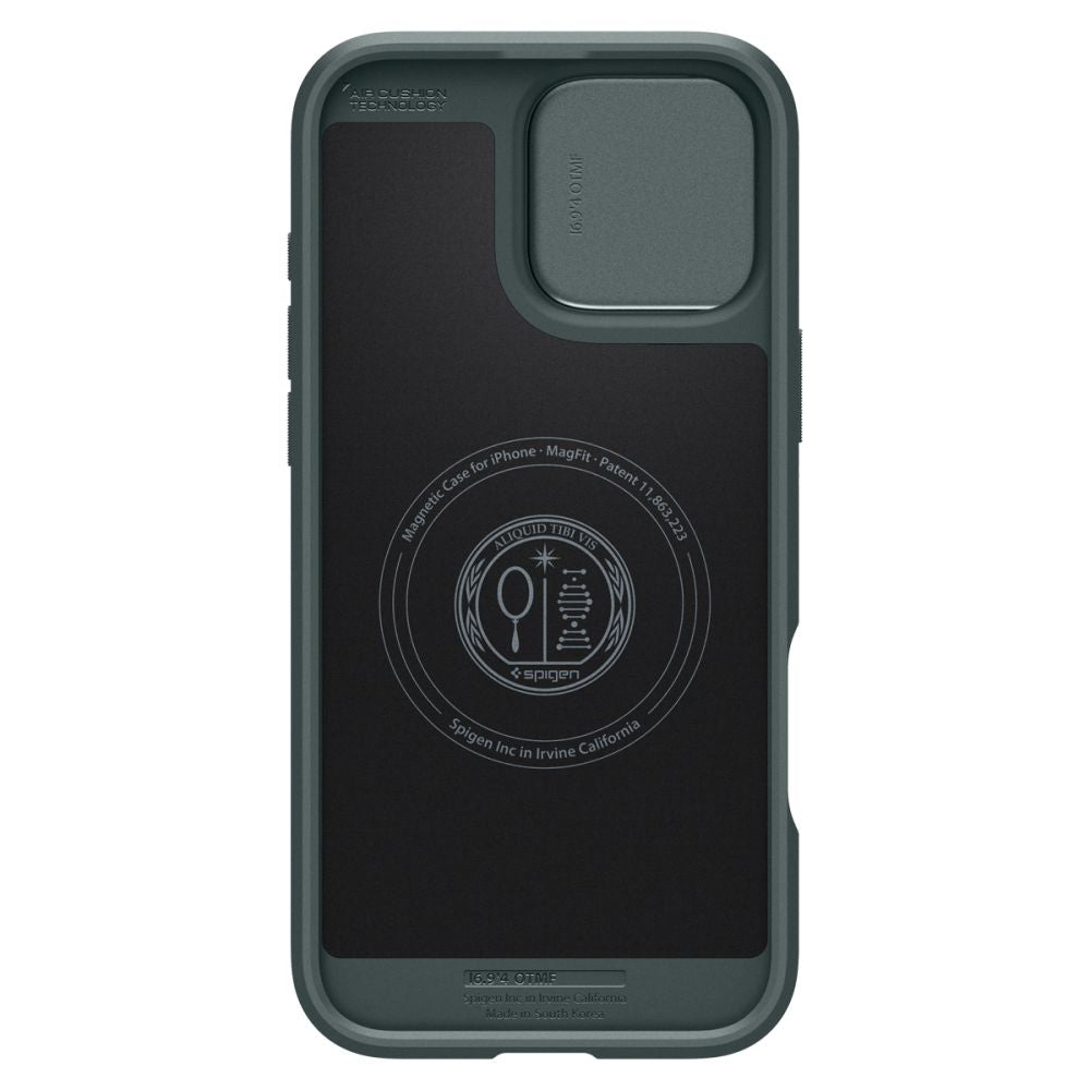 COPERTURA SPIGEN OPTIK ARMOR MAG MAGSAFE IPHONE 16 PRO MAX ABYSS GREEN