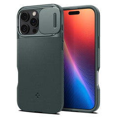 COPERTURA SPIGEN OPTIK ARMOR MAG MAGSAFE IPHONE 16 PRO MAX ABYSS GREEN