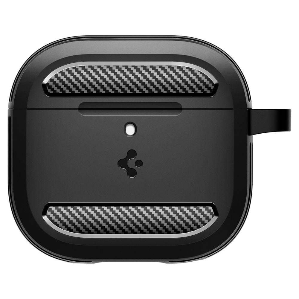COPERTURA SPIGEN RUGGED ARMOR PER APPLE AIRPODS 4 NERO OPACO