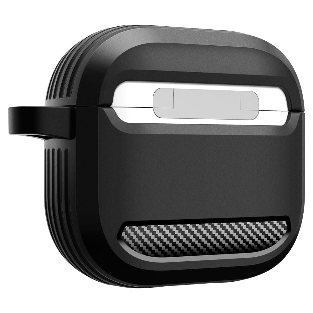 COPERTURA SPIGEN RUGGED ARMOR PER APPLE AIRPODS 4 NERO OPACO