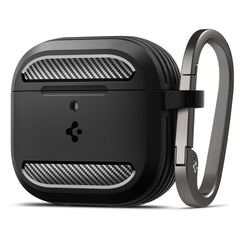 COPERTURA SPIGEN RUGGED ARMOR PER APPLE AIRPODS 4 NERO OPACO