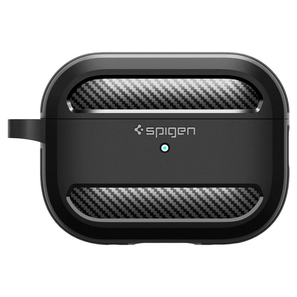 COPERTURA SPIGEN RUGGED ARMOR PER APPLE AIRPODS PRO 1 / 2 NERO OPACO