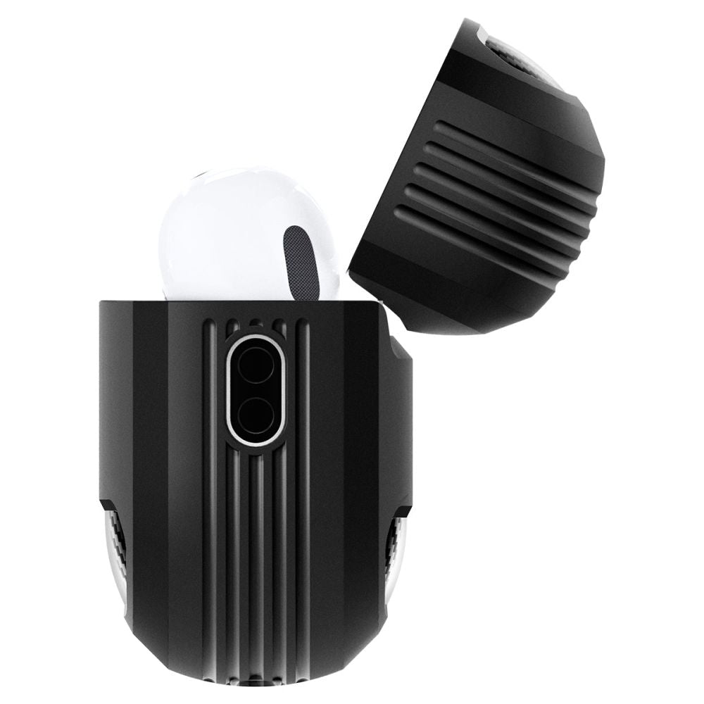 COPERTURA SPIGEN RUGGED ARMOR PER APPLE AIRPODS PRO 1 / 2 NERO OPACO