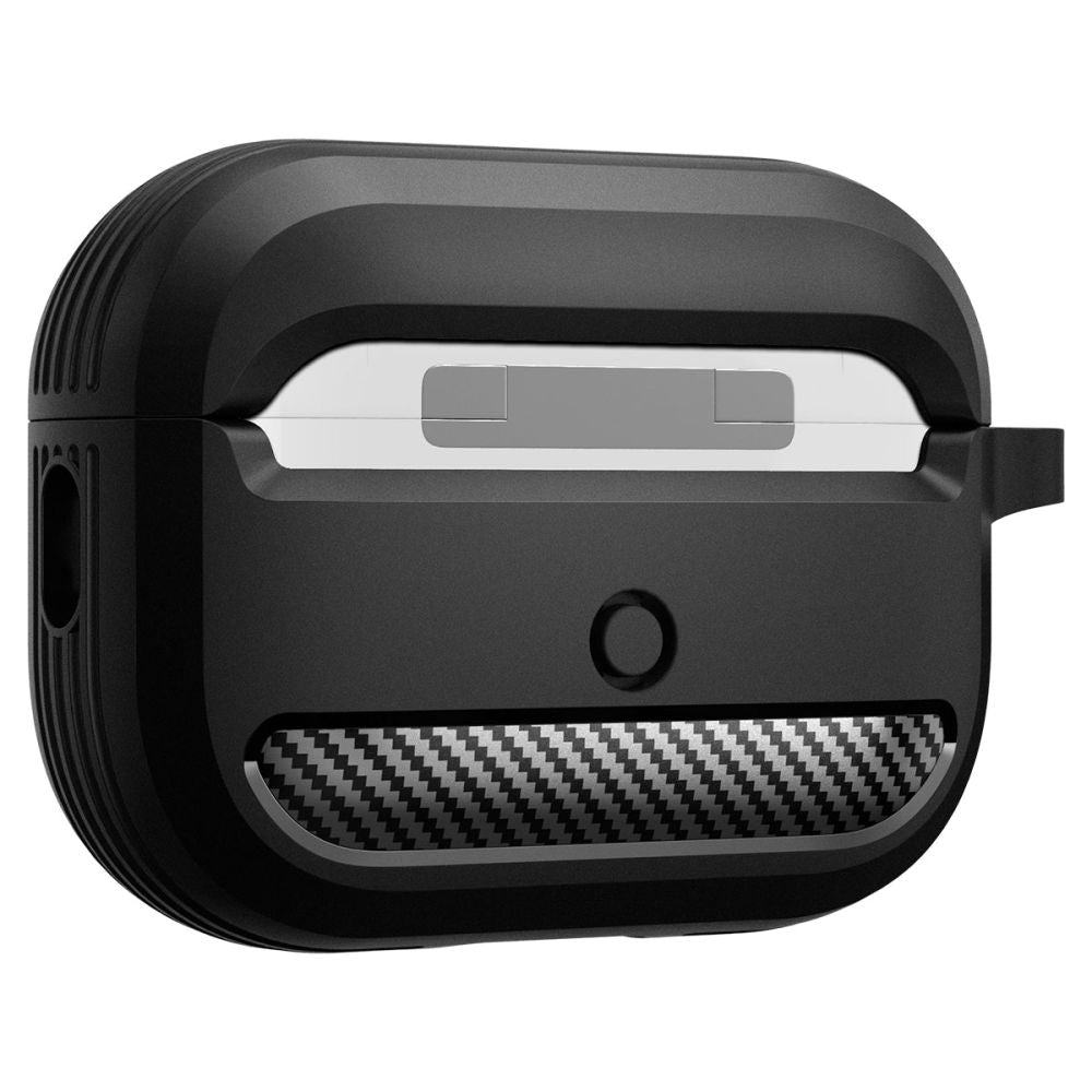 COPERTURA SPIGEN RUGGED ARMOR PER APPLE AIRPODS PRO 1 / 2 NERO OPACO