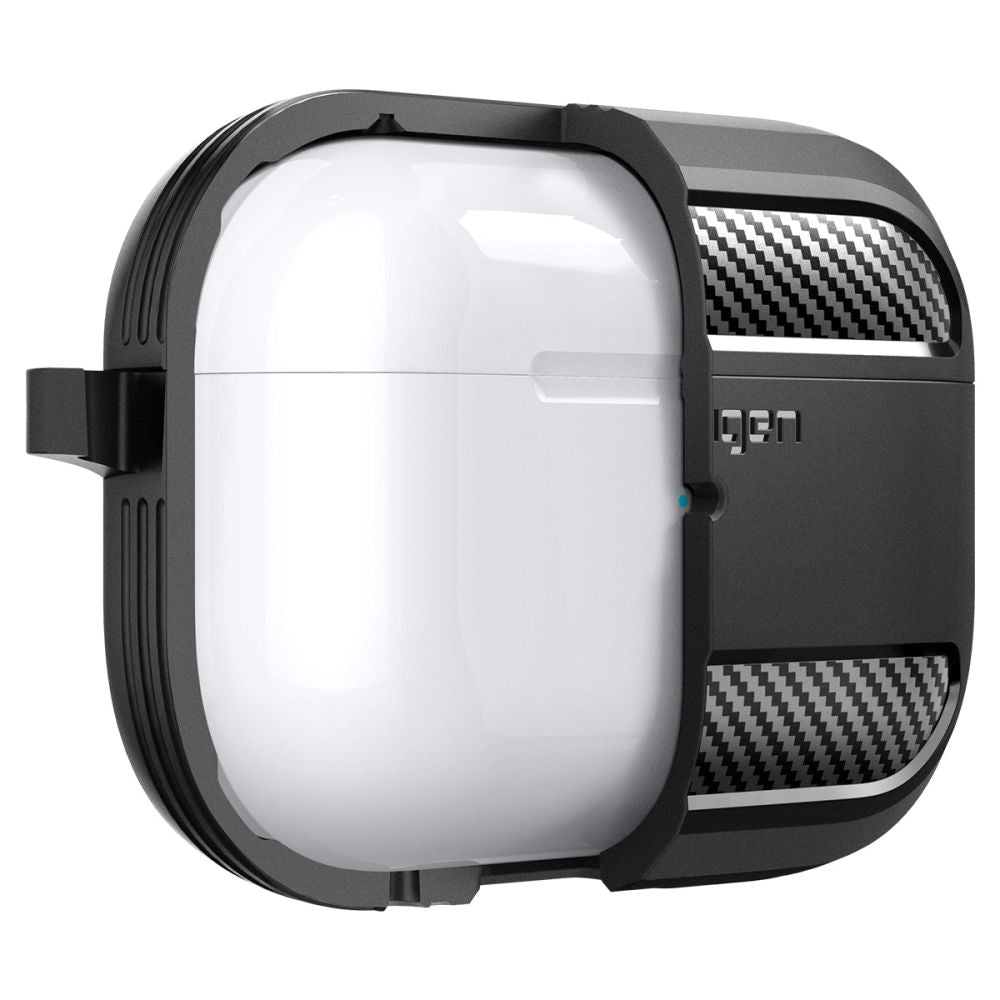 COPERTURA SPIGEN RUGGED ARMOR PER APPLE AIRPODS PRO 1 / 2 NERO OPACO
