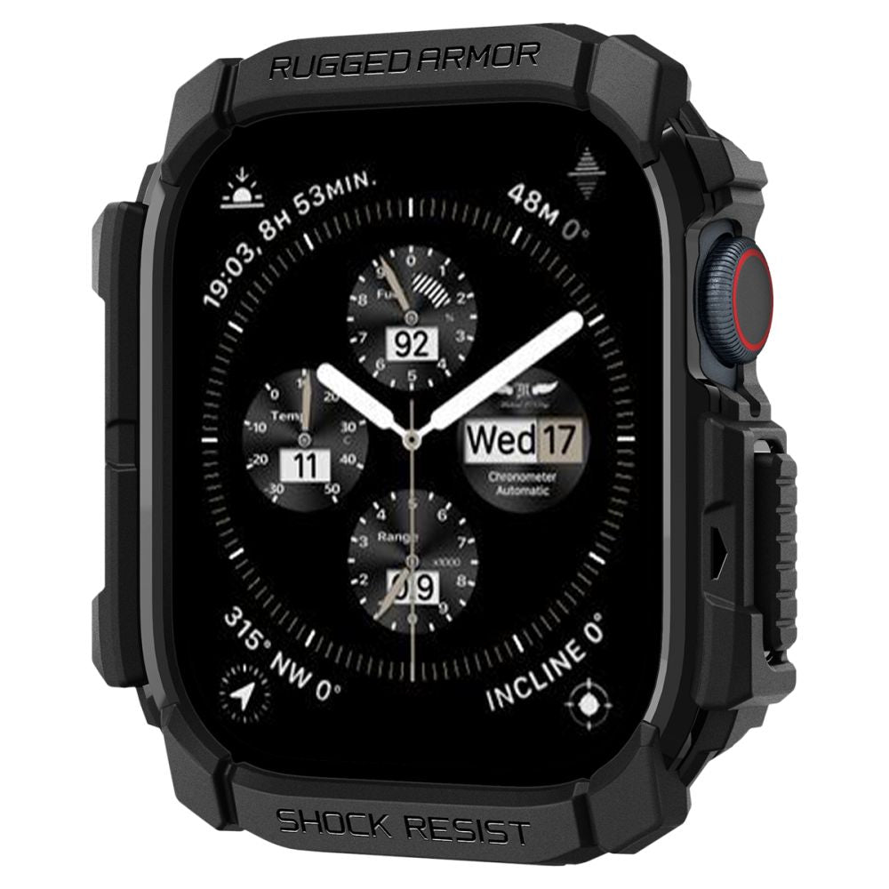 COPERTURA SPIGEN RUGGED ARMOR APPLE WATCH 10 (42 MM) NERO OPACO