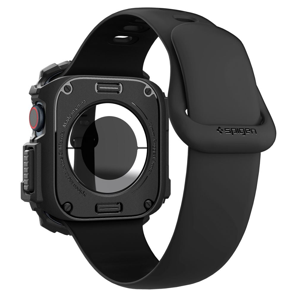COPERTURA SPIGEN RUGGED ARMOR APPLE WATCH 10 (42 MM) NERO OPACO