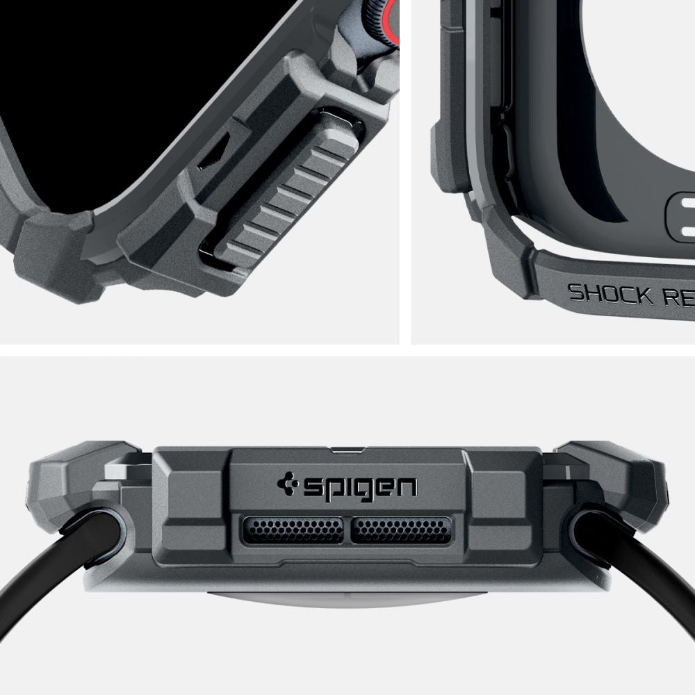 COPERTURA SPIGEN RUGGED ARMOR APPLE WATCH 10 (46 MM) GRIGIO SCURO
