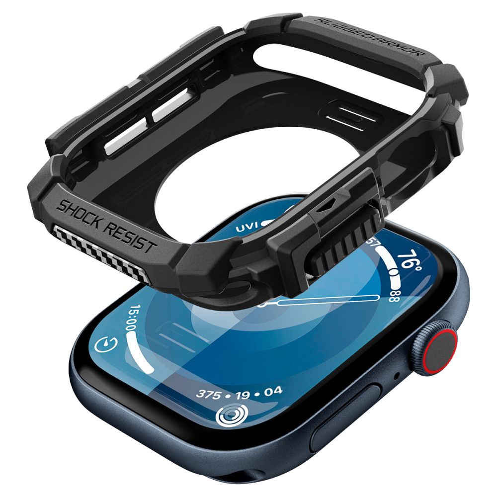 COPERTURA SPIGEN RUGGED ARMOR APPLE WATCH 10 (46 MM) NERO OPACO