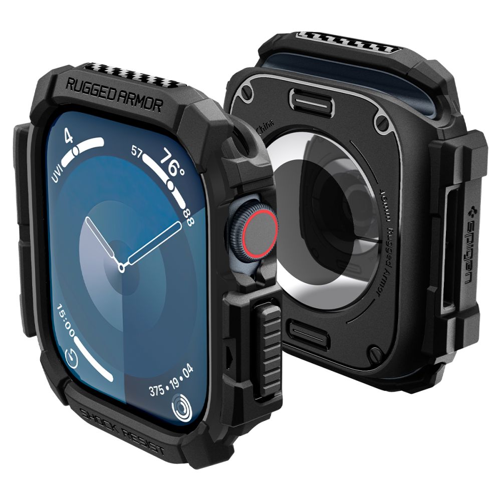COPERTURA SPIGEN RUGGED ARMOR APPLE WATCH 10 (46 MM) NERO OPACO