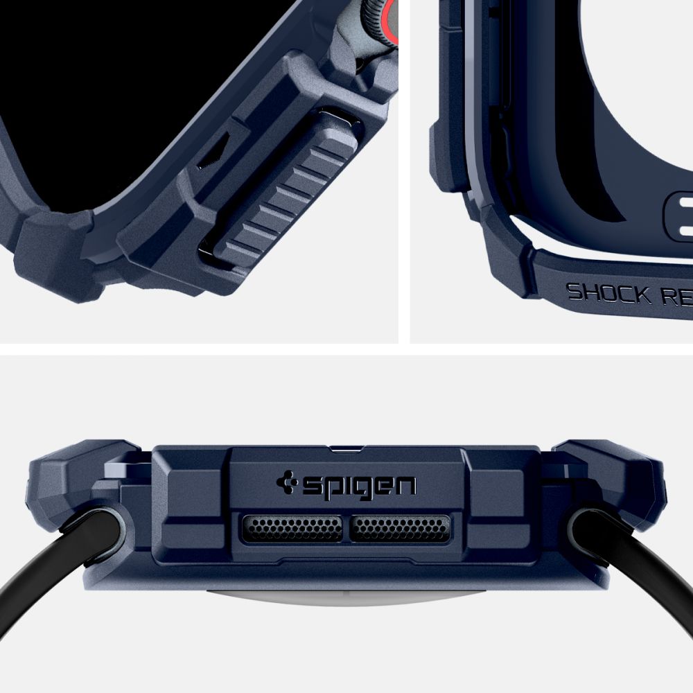 COPERTURA SPIGEN RUGGED ARMOR APPLE WATCH 10 (46 MM) BLU NAVY