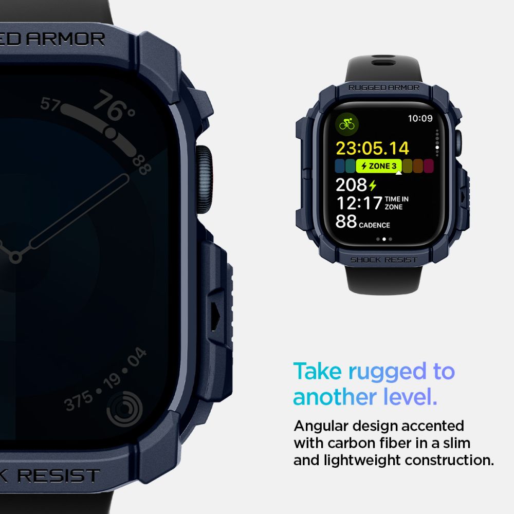 COPERTURA SPIGEN RUGGED ARMOR APPLE WATCH 10 (46 MM) BLU NAVY