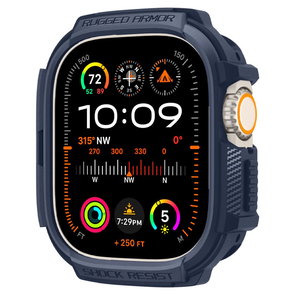 CUSTODIA PROTETTIVA PER APPLE WATCH ULTRA 49 MM SPIGEN RUGGED ARMOR BLU NAVY