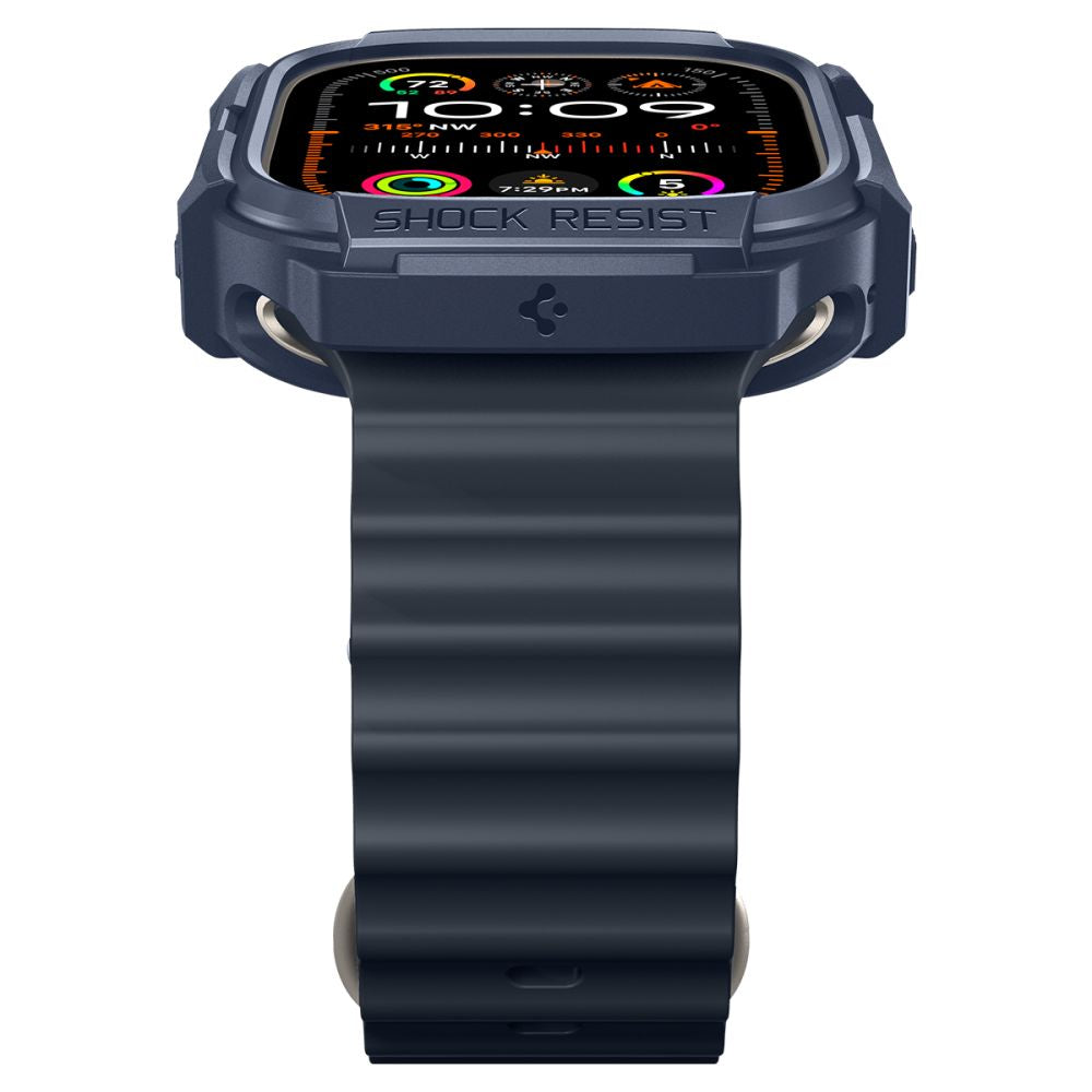CUSTODIA PROTETTIVA PER APPLE WATCH ULTRA 49 MM SPIGEN RUGGED ARMOR BLU NAVY
