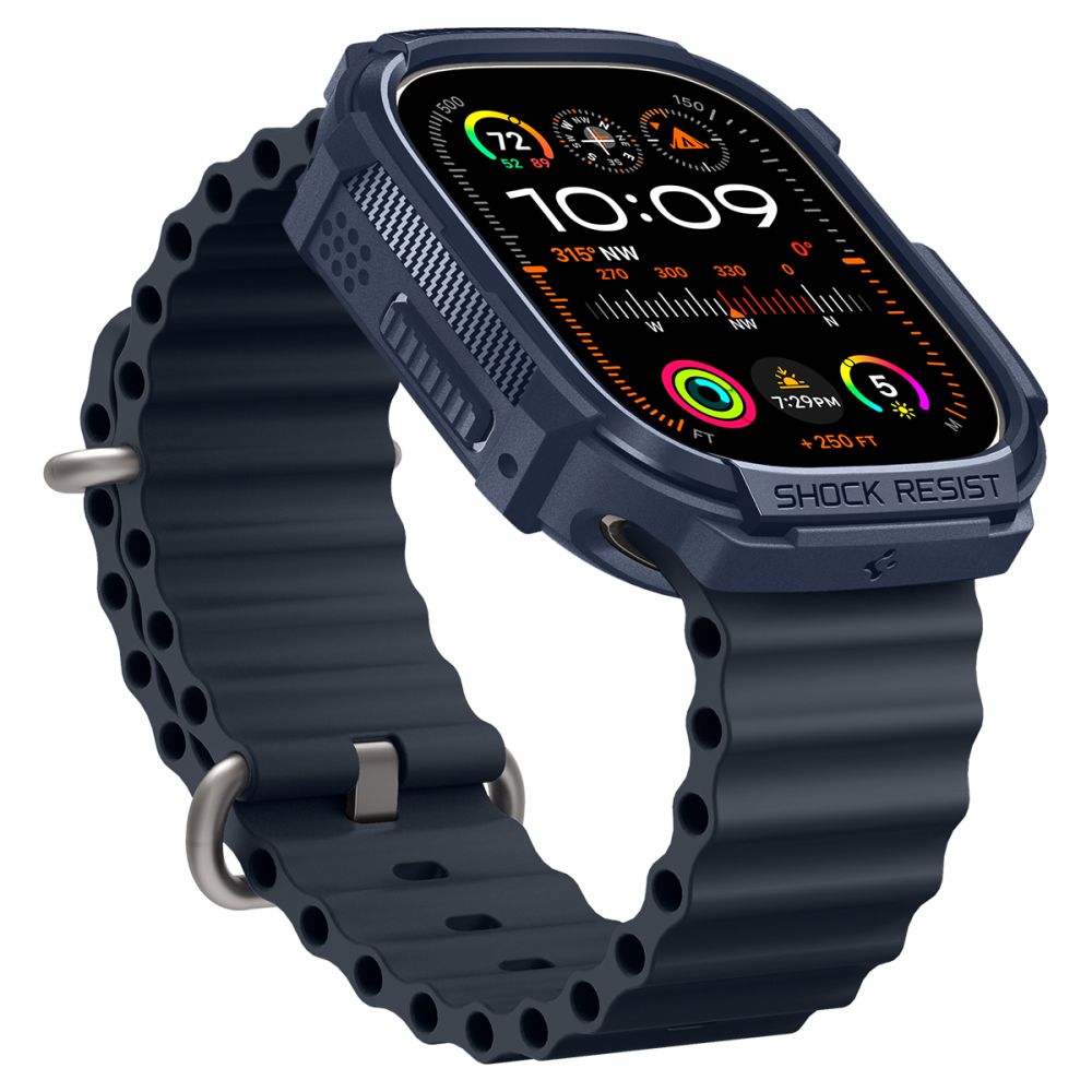 CUSTODIA PROTETTIVA PER APPLE WATCH ULTRA 49 MM SPIGEN RUGGED ARMOR BLU NAVY