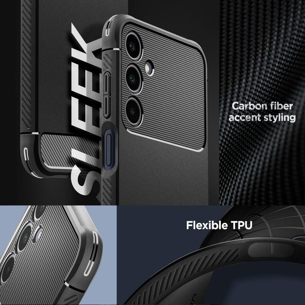 COPERTURA SPIGEN RUGGED ARMOR GALAXY A25 5G NERO OPACO