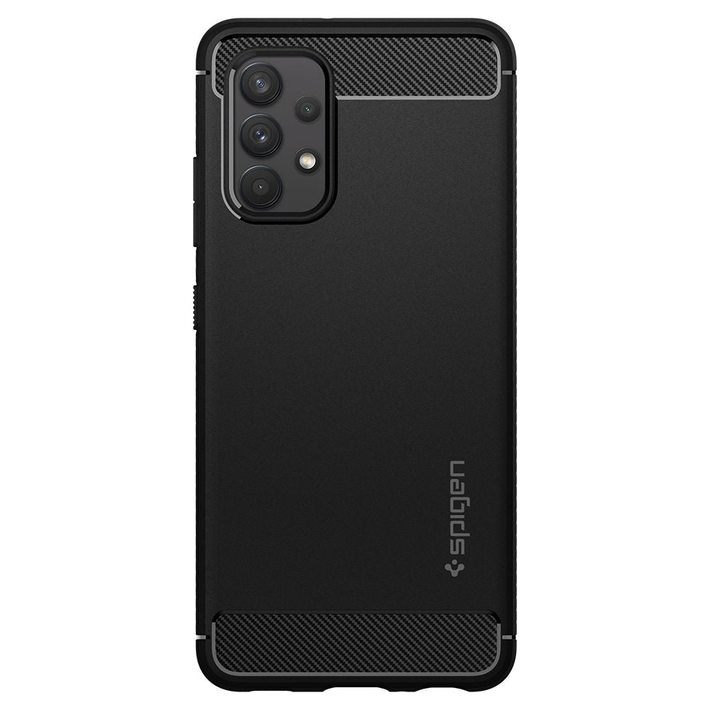 COPERTURA SPIGEN RUGGED ARMOR GALAXY A52 LTE/5G NERO OPACO