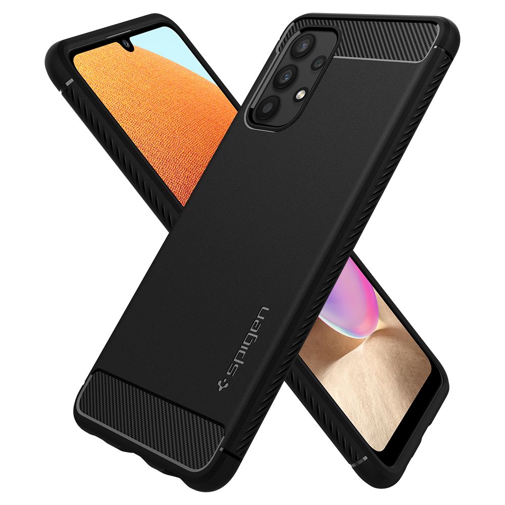 COPERTURA SPIGEN RUGGED ARMOR GALAXY A52 LTE/5G NERO OPACO