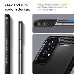 COPERTURA SPIGEN RUGGED ARMOR GALAXY A53 5G NERO OPACO