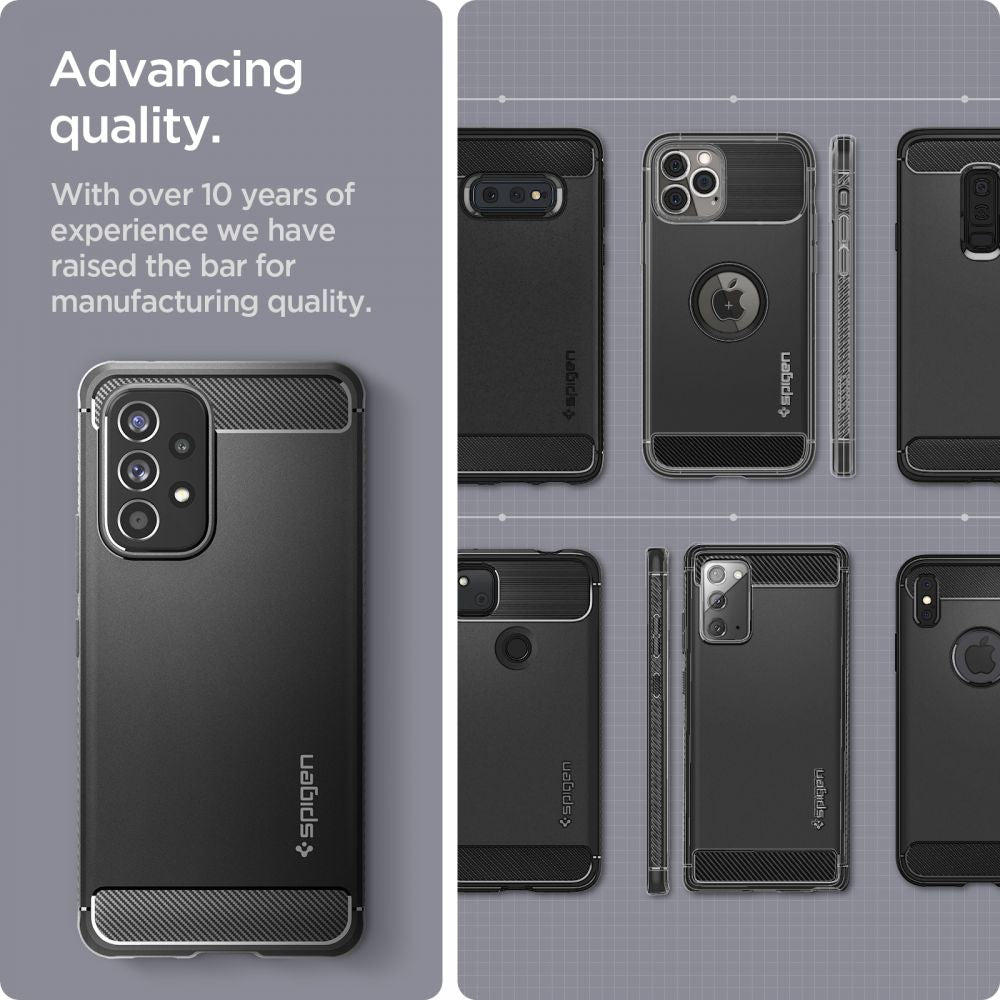 COPERTURA SPIGEN RUGGED ARMOR GALAXY A53 5G NERO OPACO