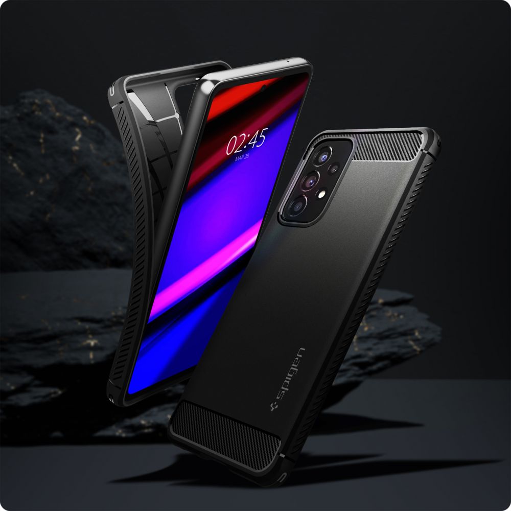 COPERTURA SPIGEN RUGGED ARMOR GALAXY A53 5G NERO OPACO
