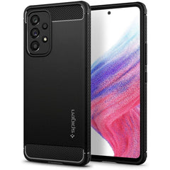 COPERTURA SPIGEN RUGGED ARMOR GALAXY A53 5G NERO OPACO