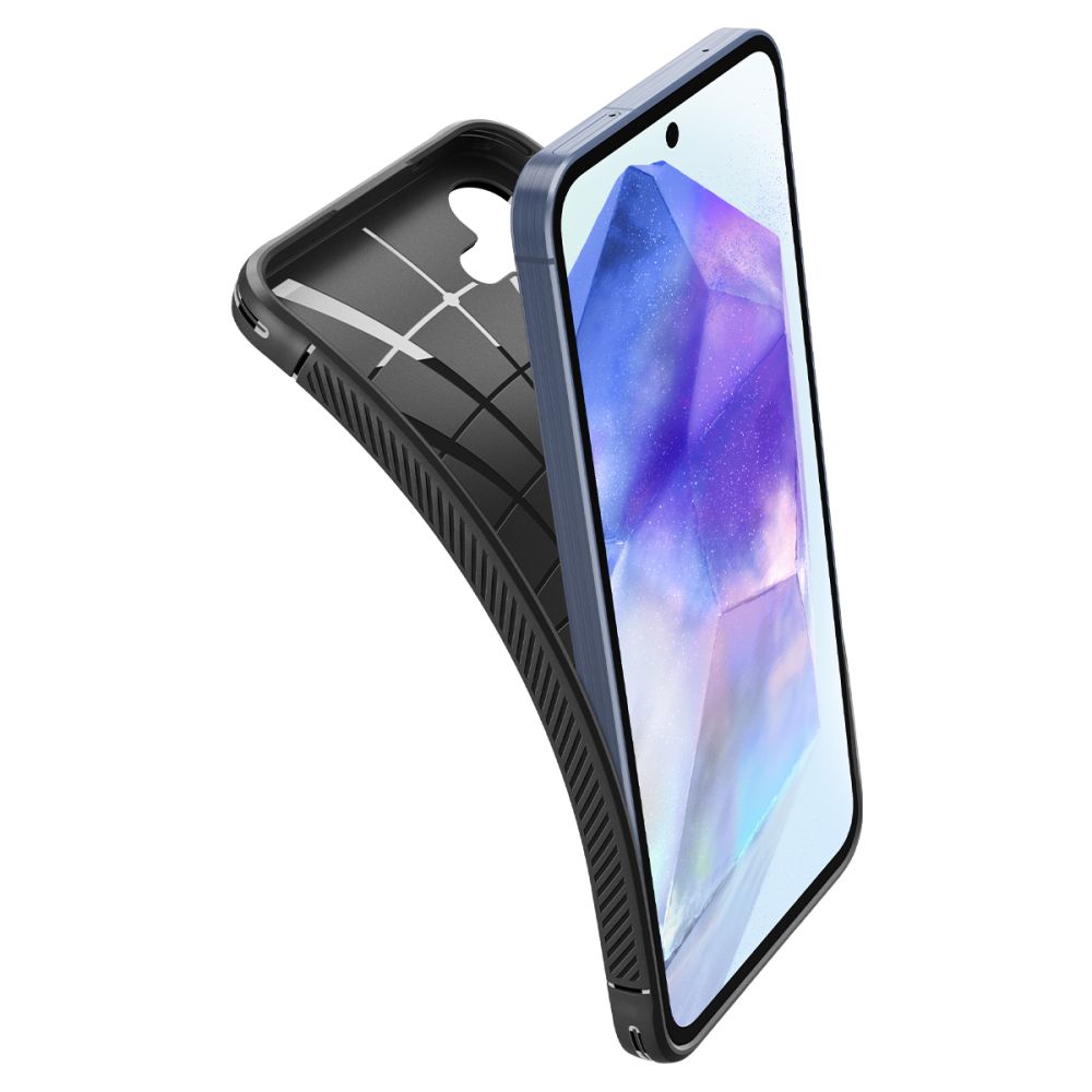 COPERTURA SPIGEN RUGGED ARMOR GALAXY A55 5G NERO OPACO