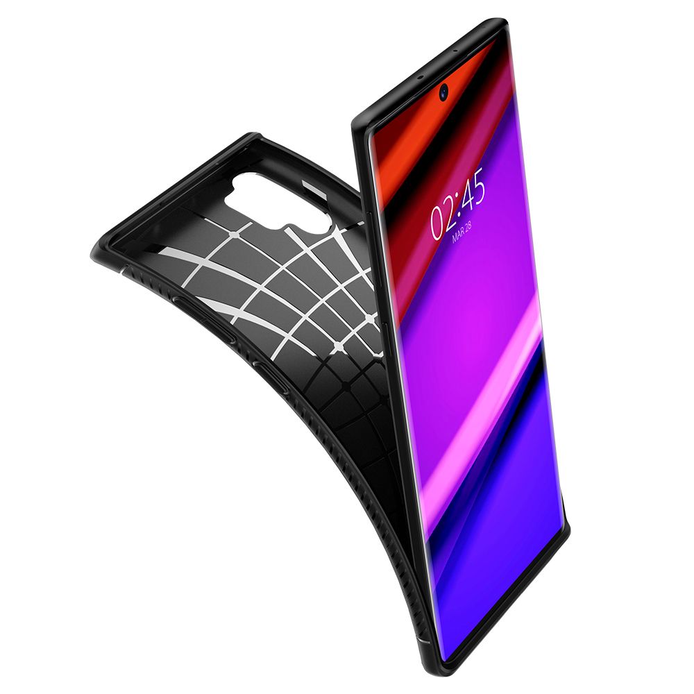 COPERTURA SPIGEN RUGGED ARMOR GALAXY NOTE 10+ PLUS NERO OPACO