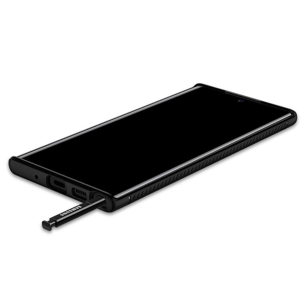 COPERTURA SPIGEN RUGGED ARMOR GALAXY NOTE 10+ PLUS NERO OPACO