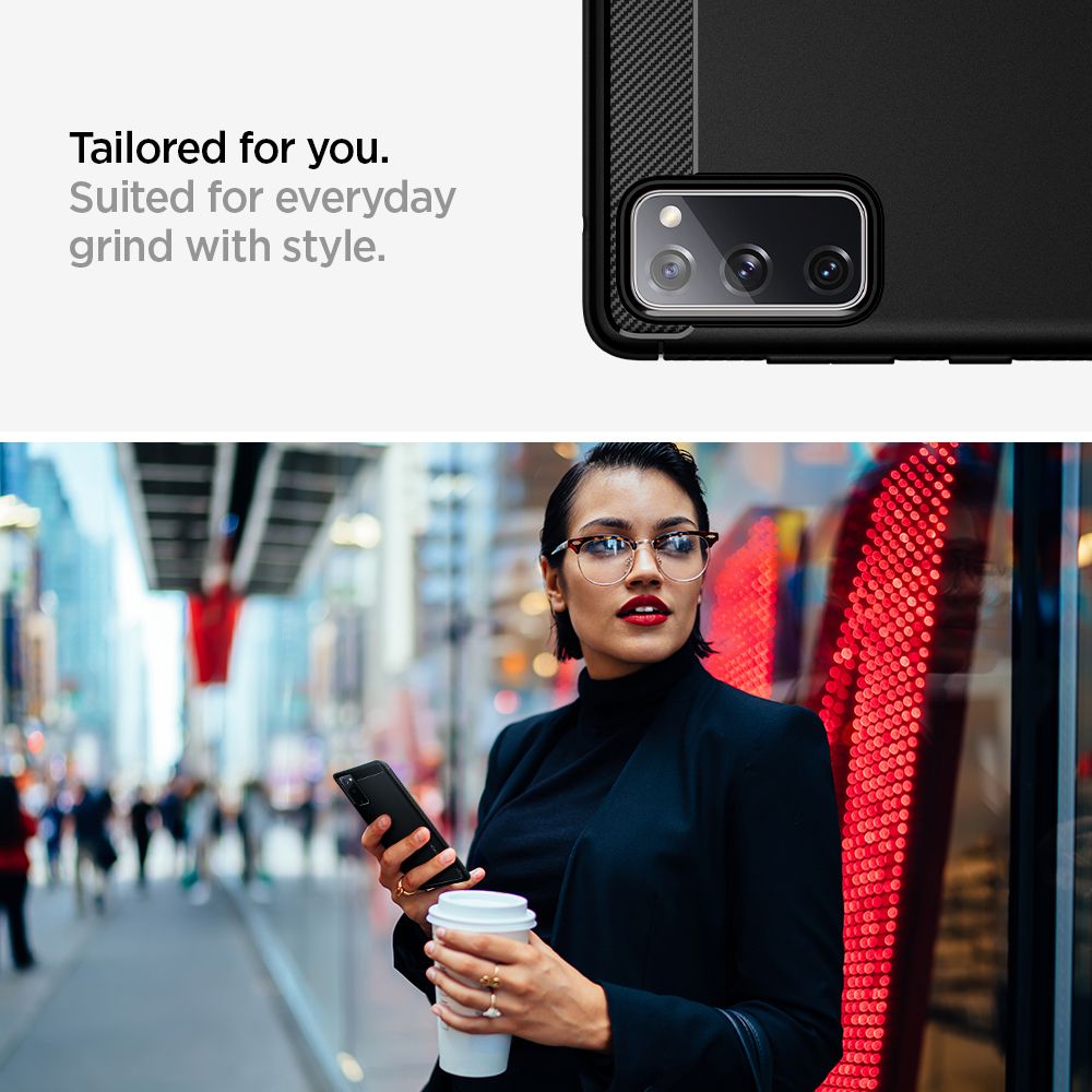 COPERTURA SPIGEN RUGGED ARMOR GALAXY S20 FE NERO OPACO