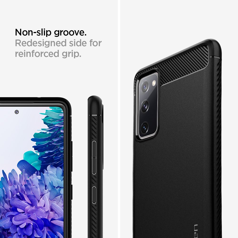 COPERTURA SPIGEN RUGGED ARMOR GALAXY S20 FE NERO OPACO