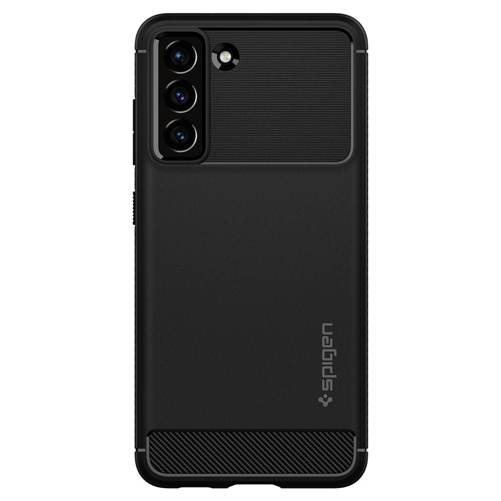 COPERTURA SPIGEN RUGGED ARMOR GALAXY S21 FE NERO OPACO