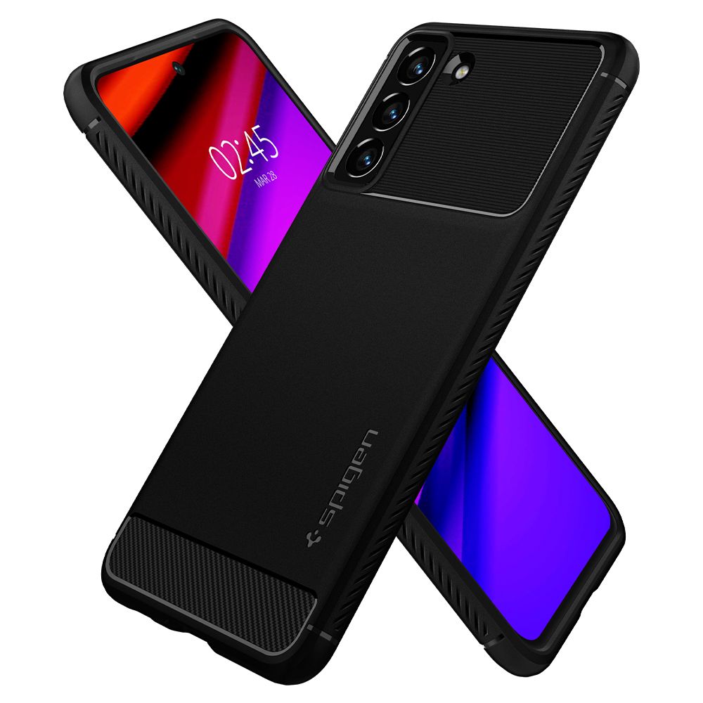 COPERTURA SPIGEN RUGGED ARMOR GALAXY S21 FE NERO OPACO