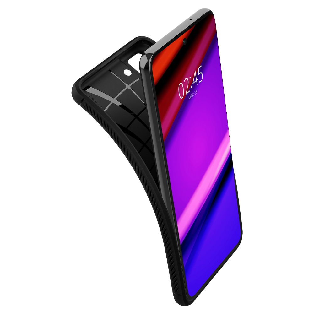 COPERTURA SPIGEN RUGGED ARMOR GALAXY S21 FE NERO OPACO