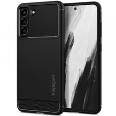 COPERTURA SPIGEN RUGGED ARMOR GALAXY S21 FE NERO OPACO