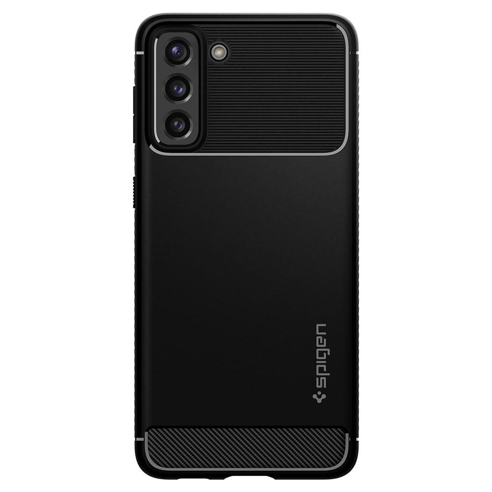 COPERTURA SPIGEN RUGGED ARMOR GALAXY S21 NERO OPACO