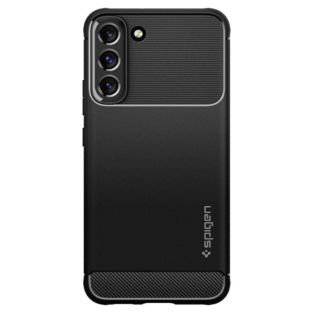 COPERTURA SPIGEN RUGGED ARMOR GALAXY S22 NERO OPACO