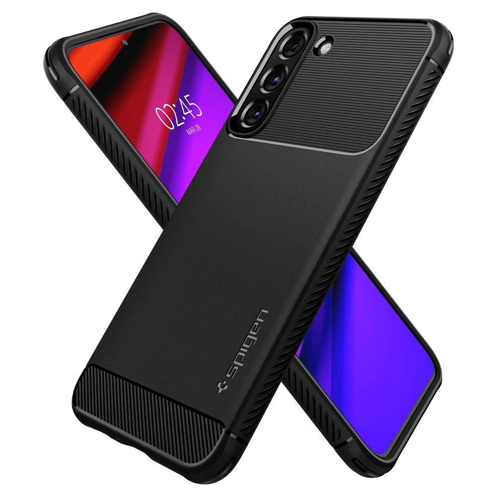 COPERTURA SPIGEN RUGGED ARMOR GALAXY S22 NERO OPACO