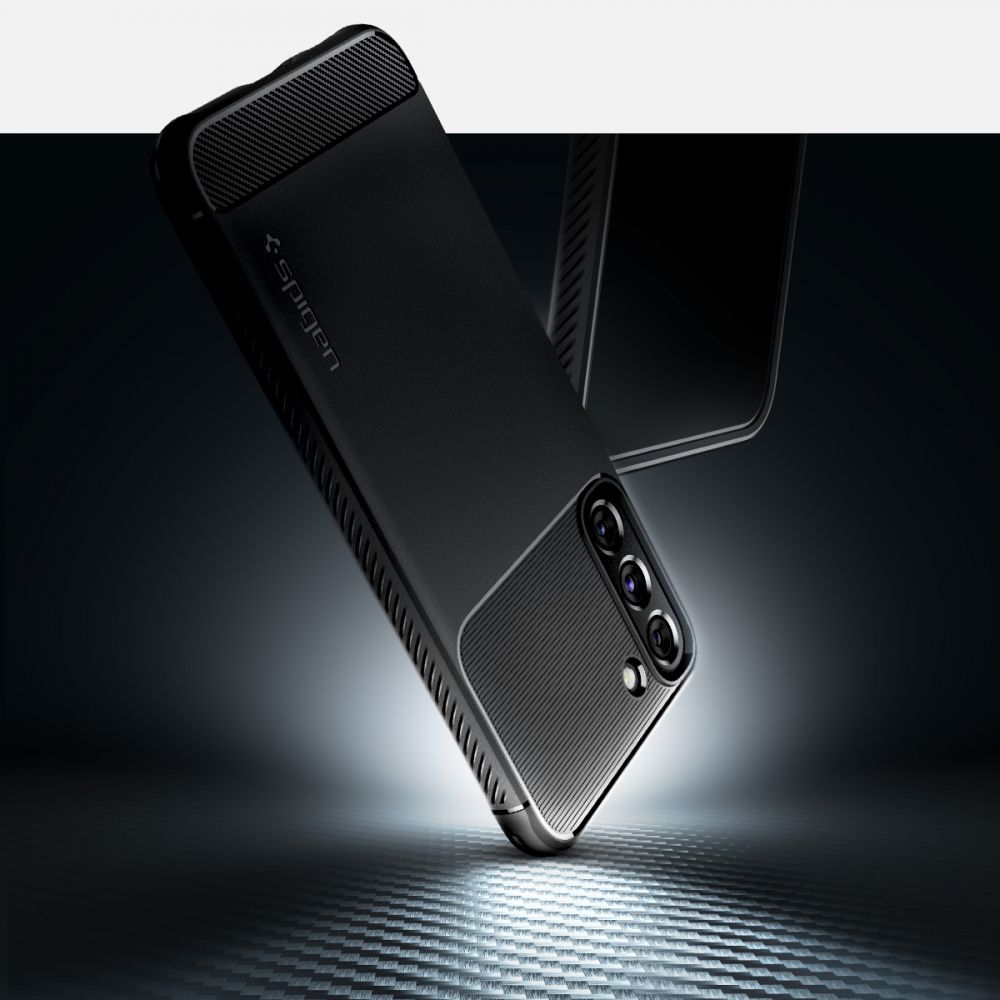 COPERTURA SPIGEN RUGGED ARMOR GALAXY S22 NERO OPACO