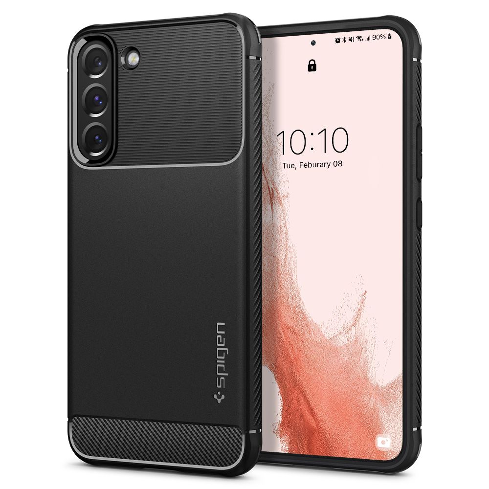 COPERTURA SPIGEN RUGGED ARMOR GALAXY S22 NERO OPACO