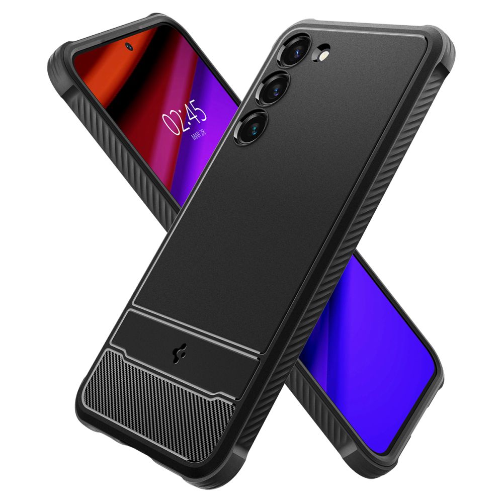 COPERTURA SPIGEN RUGGED ARMOR GALAXY S23 NERO OPACO