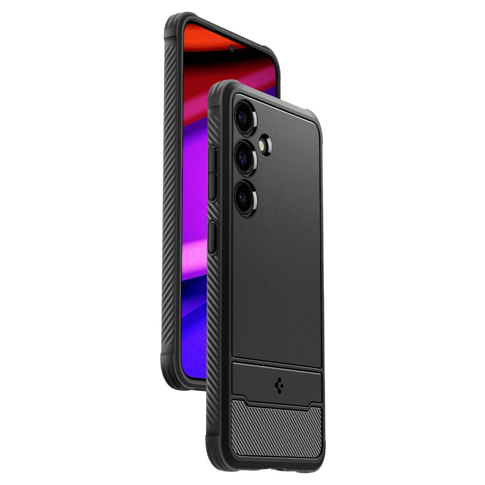 COPERTURA SPIGEN RUGGED ARMOR GALAXY S24 NERO OPACO