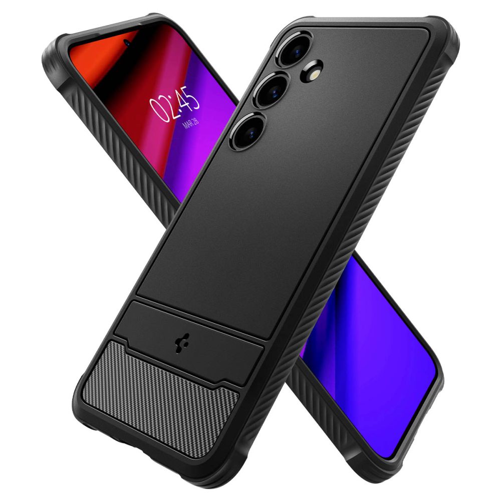 COPERTURA SPIGEN RUGGED ARMOR GALAXY S24+ PLUS NERO OPACO