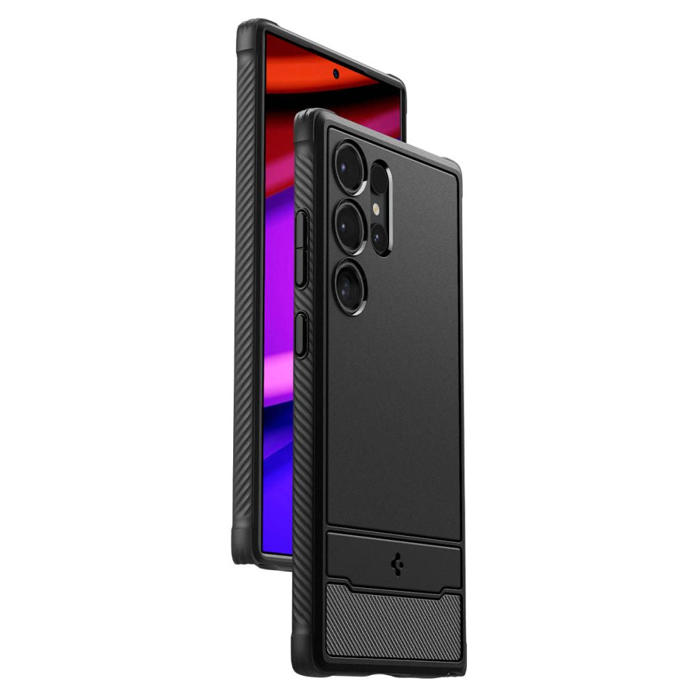 COPERTURA SPIGEN RUGGED ARMOR GALAXY S24 ULTRA NERO OPACO