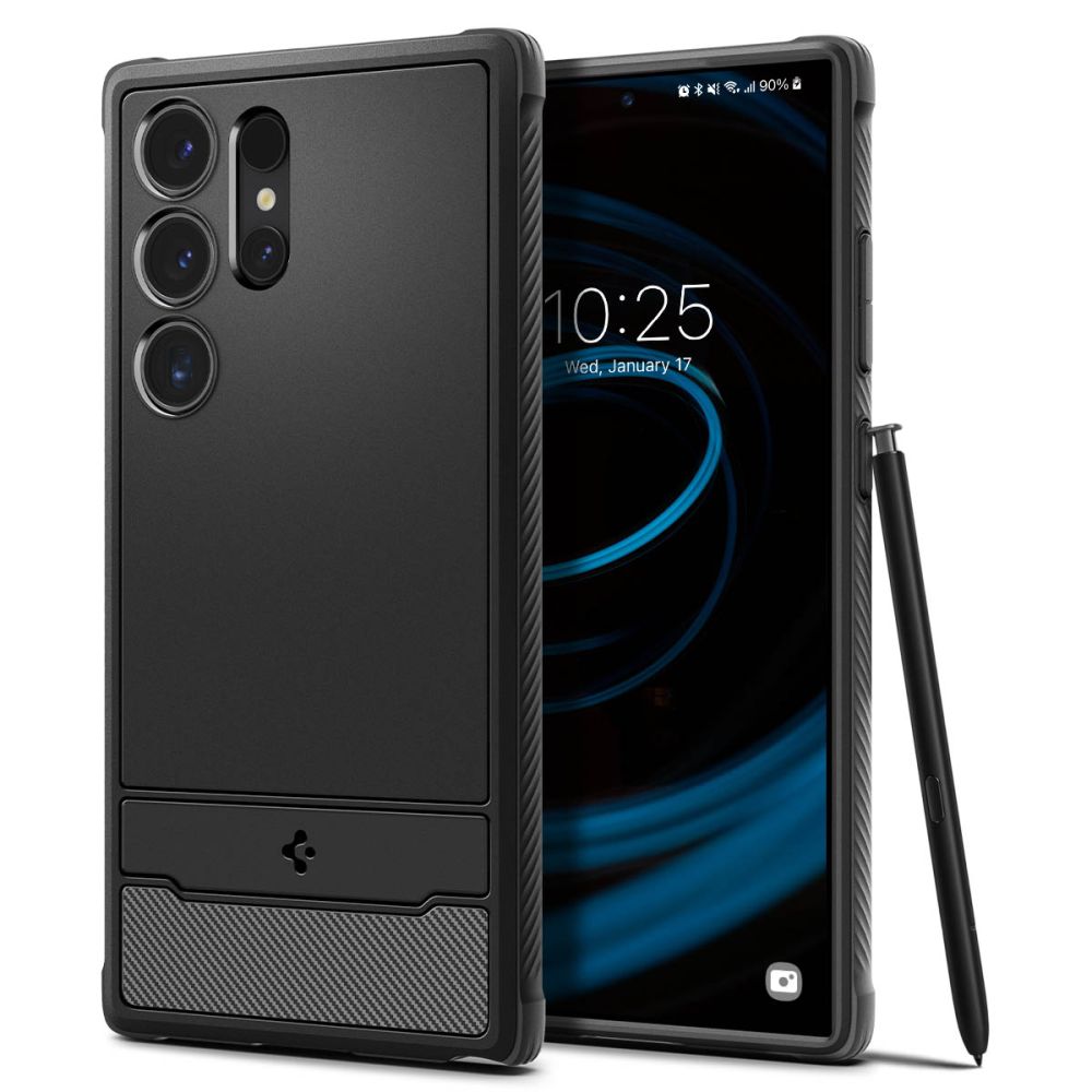 COPERTURA SPIGEN RUGGED ARMOR GALAXY S24 ULTRA NERO OPACO