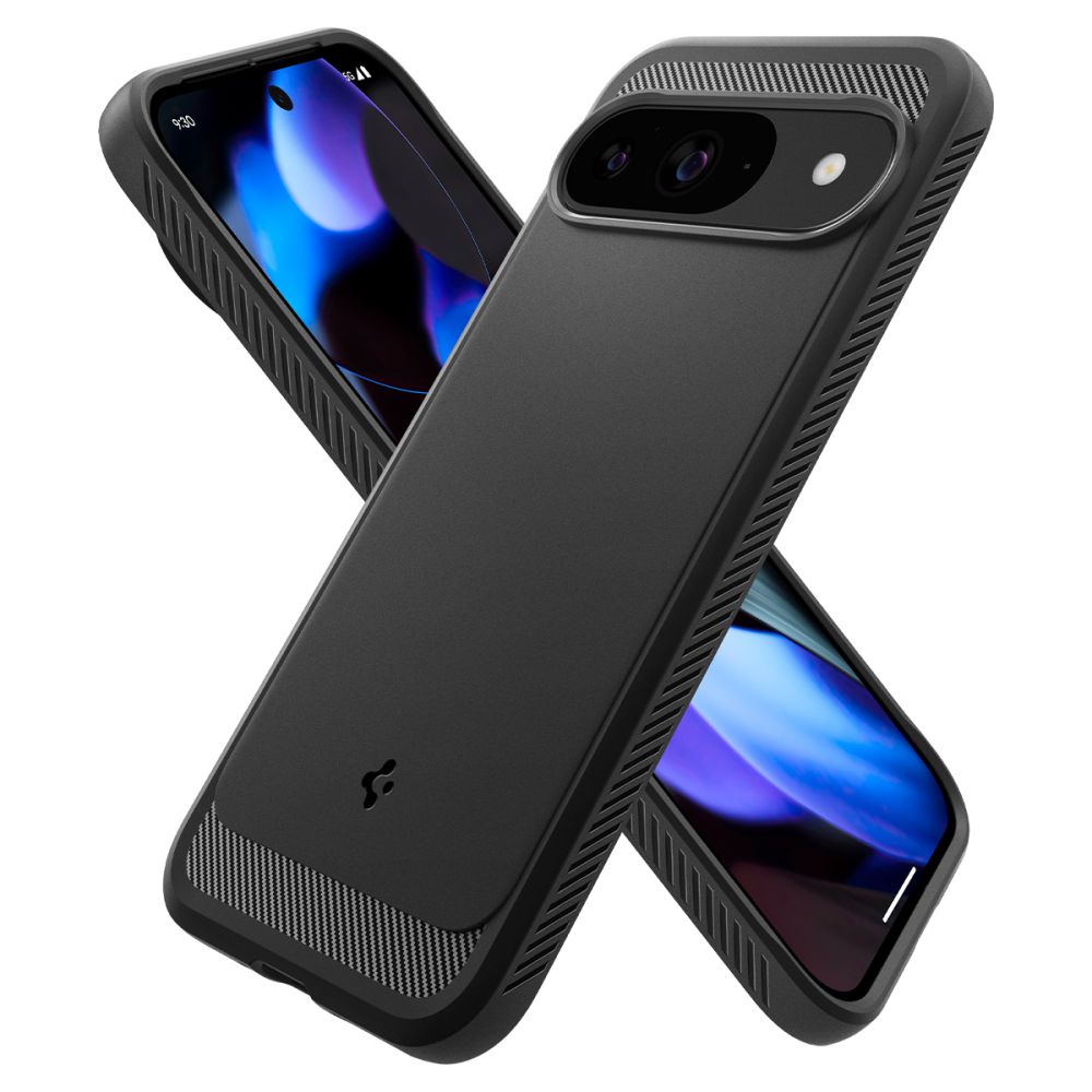 CUSTODIA PER GOOGLE PIXEL 9 / 9 PRO SPIGEN RUGGED ARMOR NERO OPACO