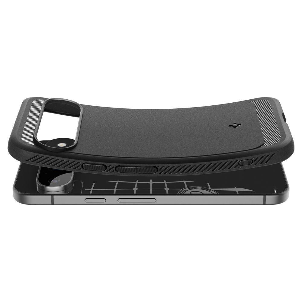 CUSTODIA PER GOOGLE PIXEL 9 / 9 PRO SPIGEN RUGGED ARMOR NERO OPACO