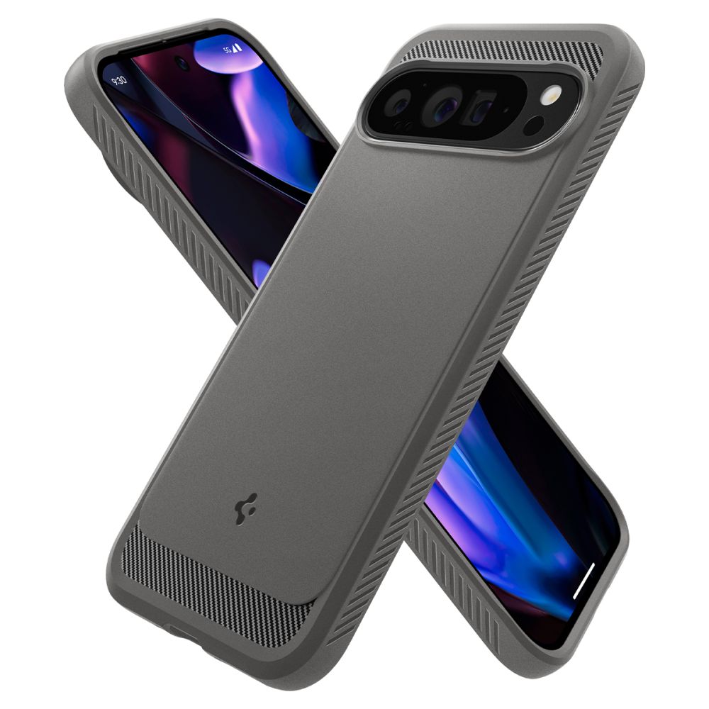 COPERTURA PER GOOGLE PIXEL 9 PRO XL SPIGEN RUGGED ARMOR MARBLE GREY