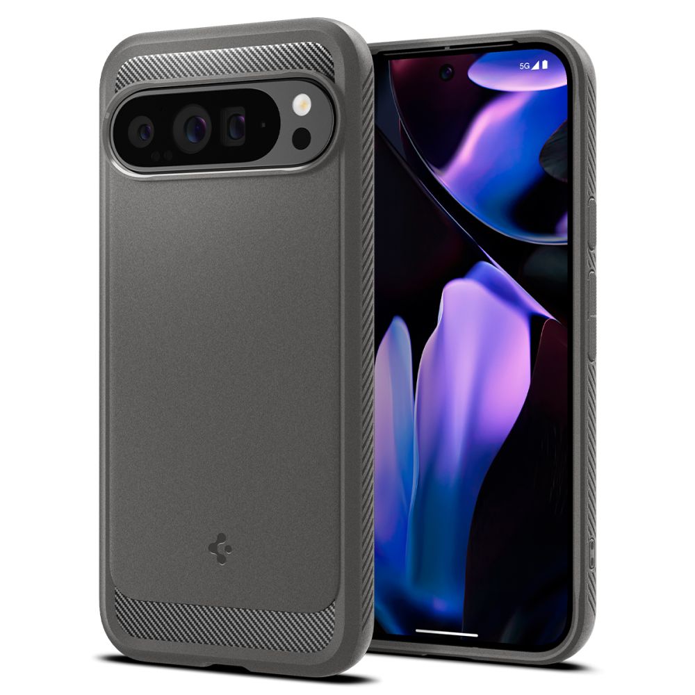 COPERTURA PER GOOGLE PIXEL 9 PRO XL SPIGEN RUGGED ARMOR MARBLE GREY